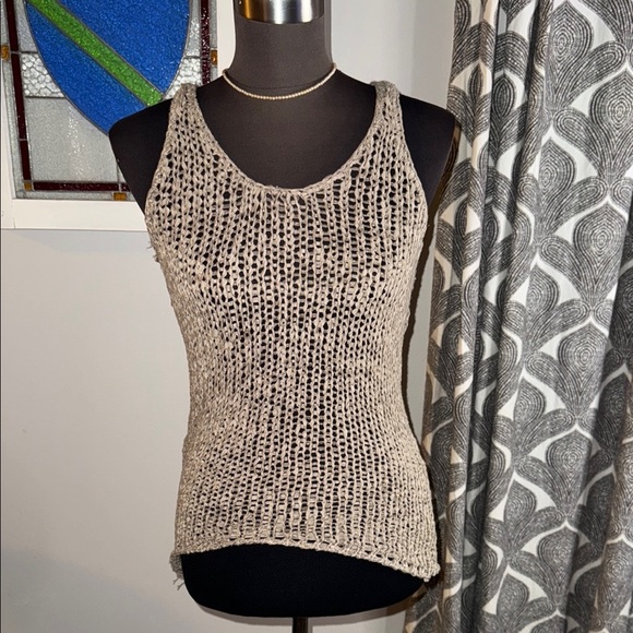 Express Y2K Loose Knit Sweater Racer Back Tank SZ XS - Picture 1 of 8
